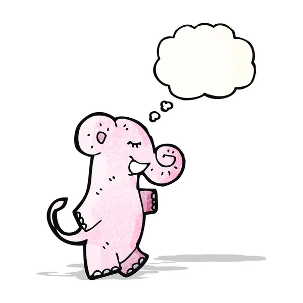 思考バブル漫画と象 — ストックベクタ