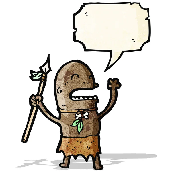 Cartoon tribesman — Stock vektor