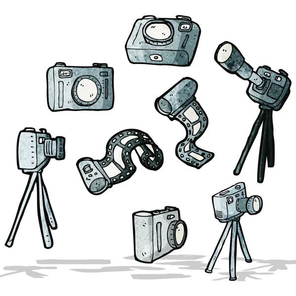 Cartoon photography stuff — Stock Vector