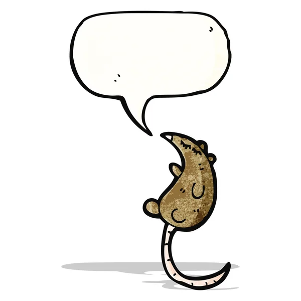 Ratón con el habla de dibujos animados burbuja — Archivo Imágenes Vectoriales