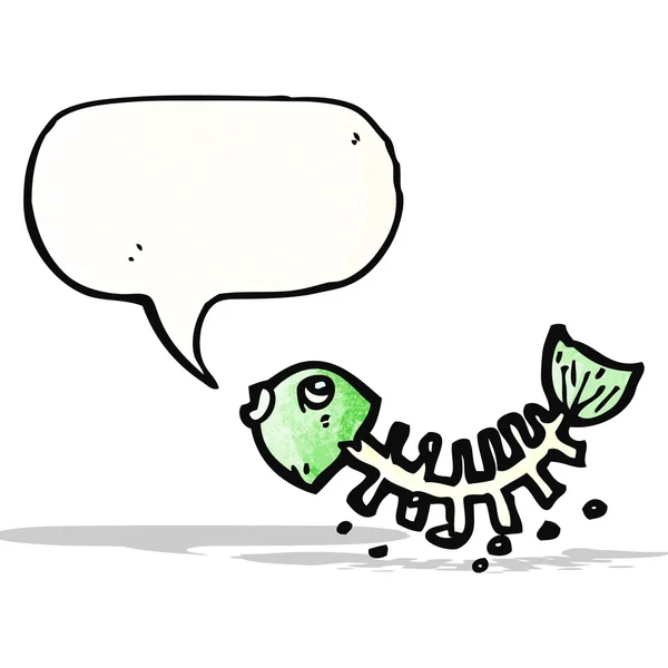Kreslená ryba kostra — Stockový vektor