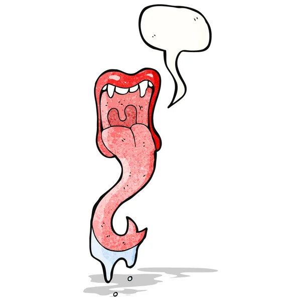 Monstro vampiro boca desenhos animados — Vetor de Stock