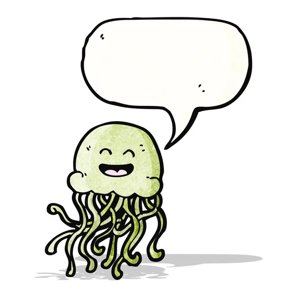 Dibujos animados de medusas felices — Vector de stock