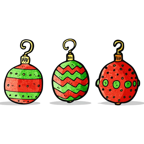 Cartoon christmas bauble — Stock Vector