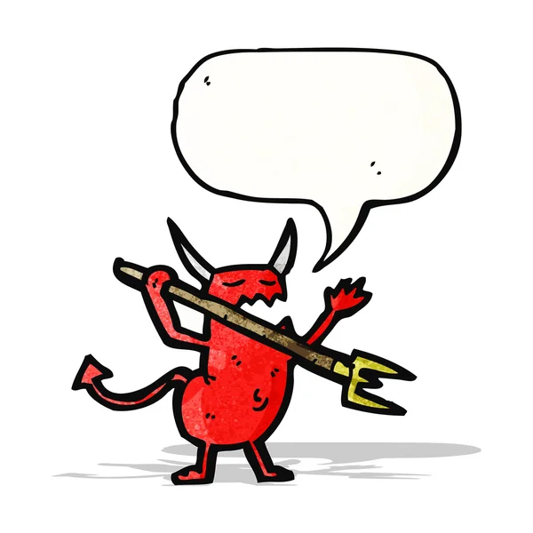 Pequeno diabo dos desenhos animados — Vetor de Stock