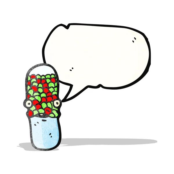 Cartoon medicinska piller — Stock vektor