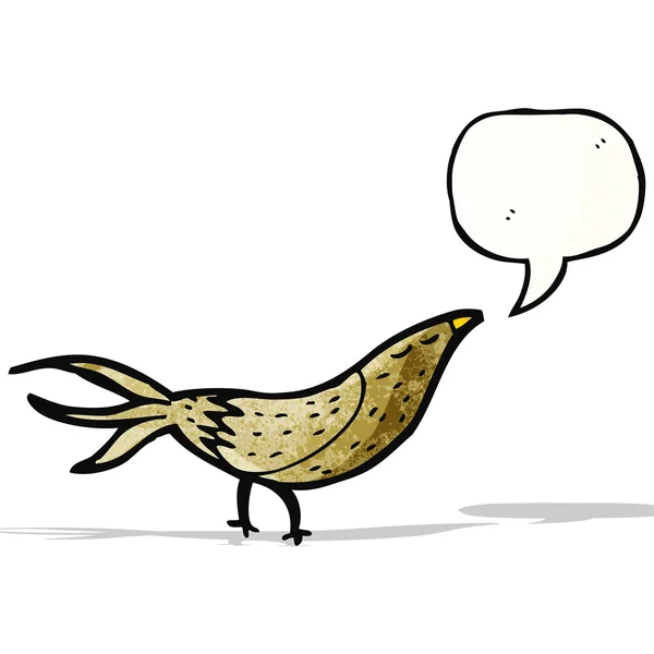 スピーチバブル付きの漫画の鳥 — ストックベクタ
