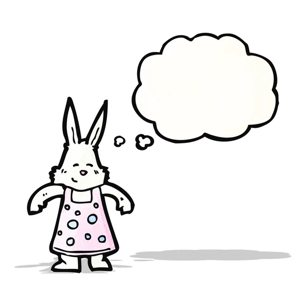 Dessin animé lapin blanc — Image vectorielle