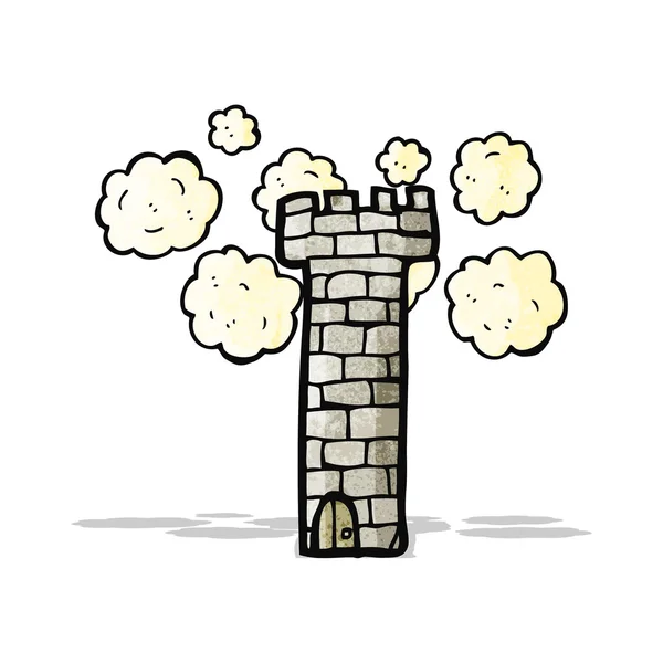 Torre del castillo de dibujos animados — Vector de stock