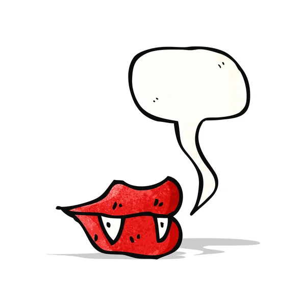 만화 뱀파이어 입술 — 스톡 벡터