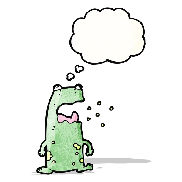 Карикатурная лягушка с пузырьком речи — стоковый вектор