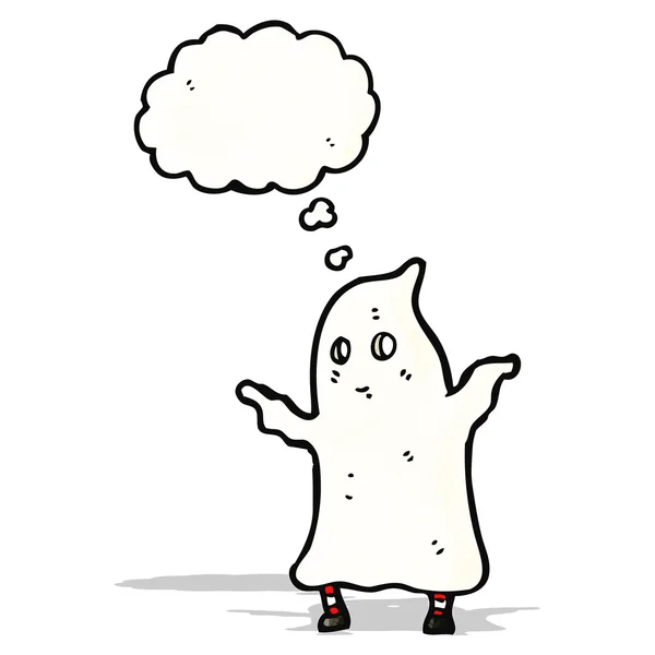 Fantasma traje cartoon — Vetor de Stock