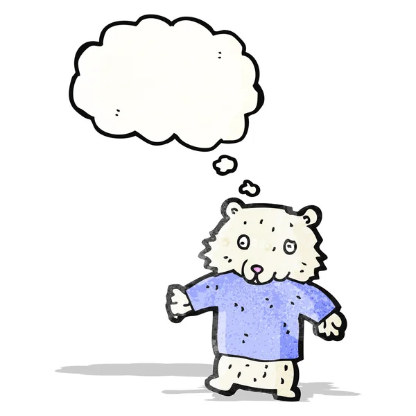 Polar bear teddy cartoon — Stockvector