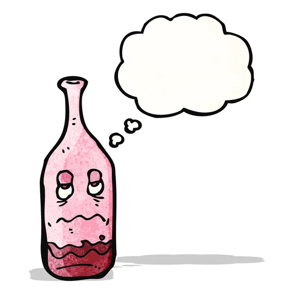 와인 병 만화 — 스톡 벡터