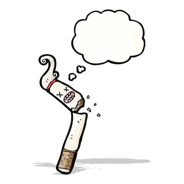 Caricatura de cigarrillo roto — Vector de stock