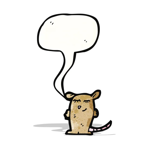 Cartoon muis met spraakbel — Stockvector