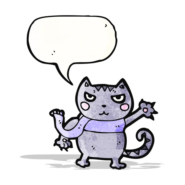 Kot kreskówka z dymek — Wektor stockowy