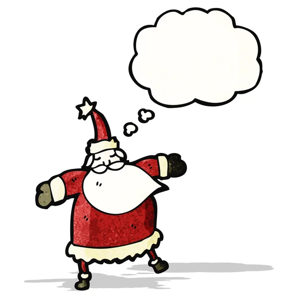 Noel Baba ile düşünce balonu — Stok Vektör