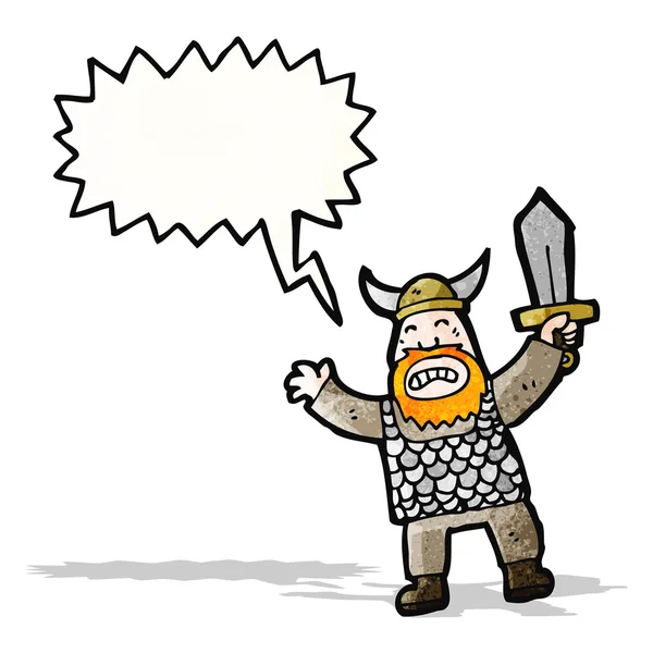 Schreeuwen viking cartoon — Stockvector