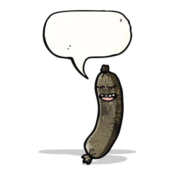 香肠的演讲泡沫卡通 — 图库矢量图片