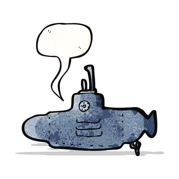 Submarino de dibujos animados — Archivo Imágenes Vectoriales
