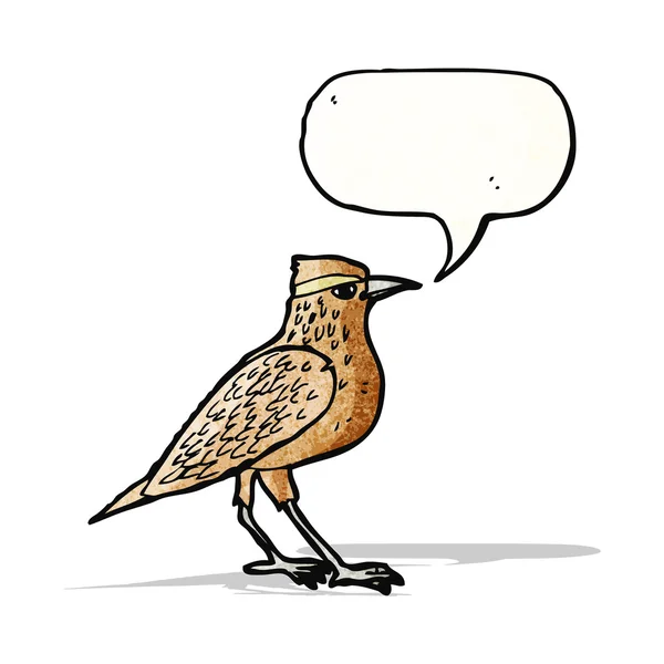 Illustrazione uccello con bolla discorso — Vettoriale Stock