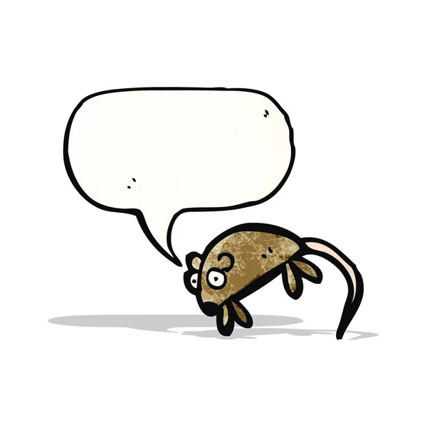 Ratón con el habla de dibujos animados burbuja — Archivo Imágenes Vectoriales