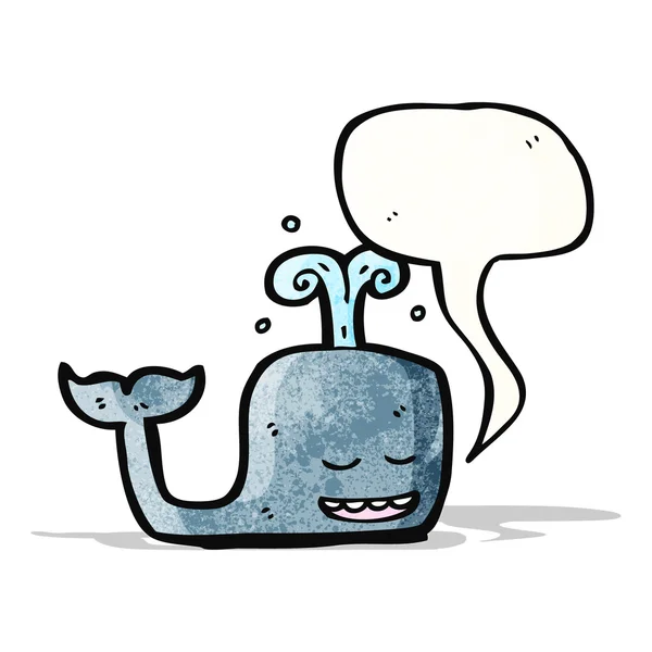 Cartoon sjungande whale — Stock vektor