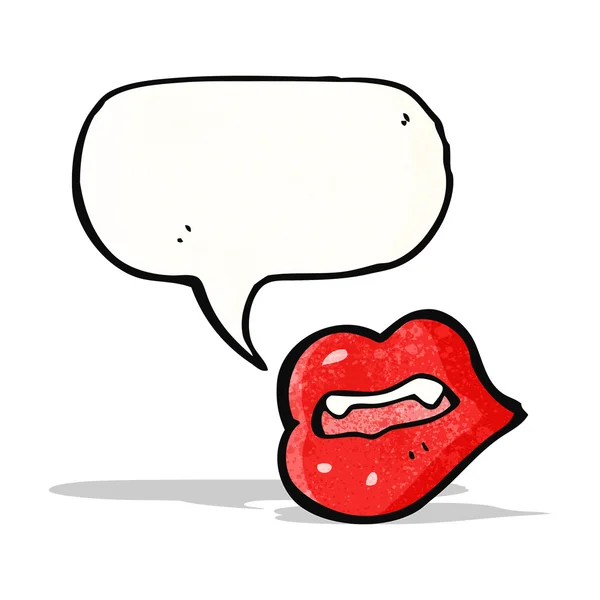 Sexy dibujos animados labios — Vector de stock