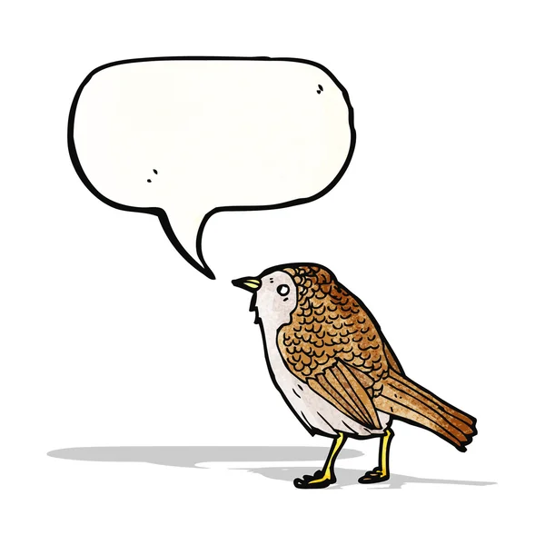Vogel illustratie met tekstballon — Stockvector