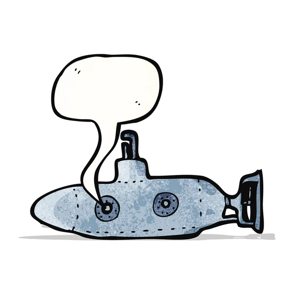 Submarino de dibujos animados — Vector de stock