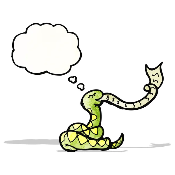 Dibujos animados de serpiente siseante — Vector de stock