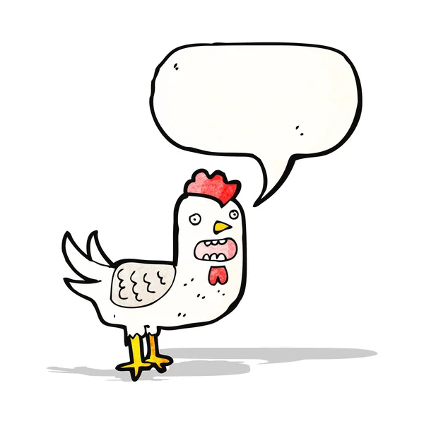 Squawking coq dessin animé — Image vectorielle