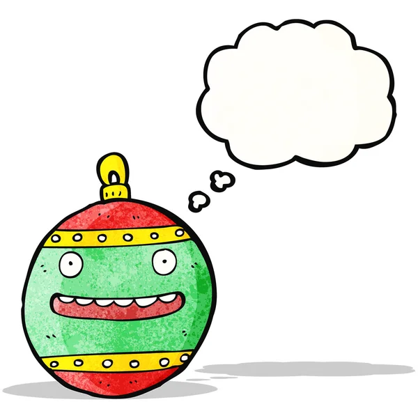 Navidad bauble personaje de dibujos animados — Vector de stock