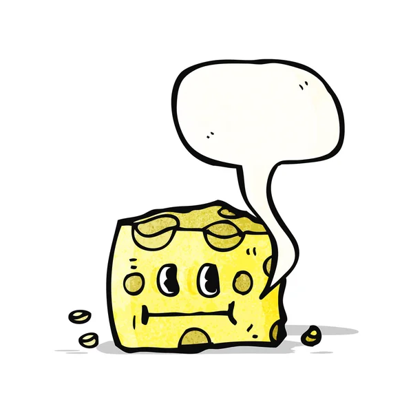 Karikatura sýr s tváří — Stockový vektor