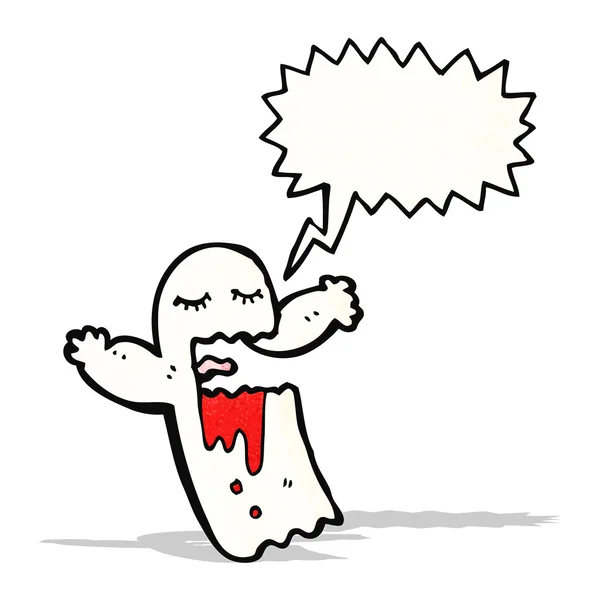 Cartoon shrieking ghost — Stock Vector