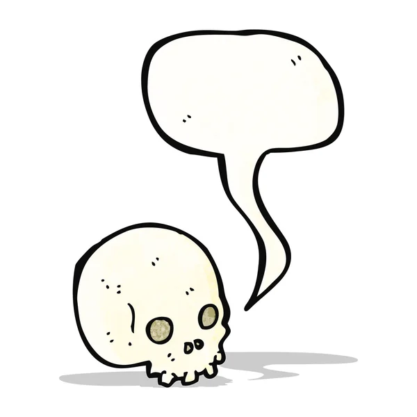 Calavera de dibujos animados espeluznante — Vector de stock