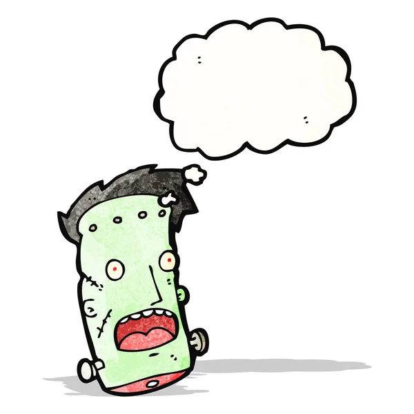 Frankenstein head cartoon — Stock Vector