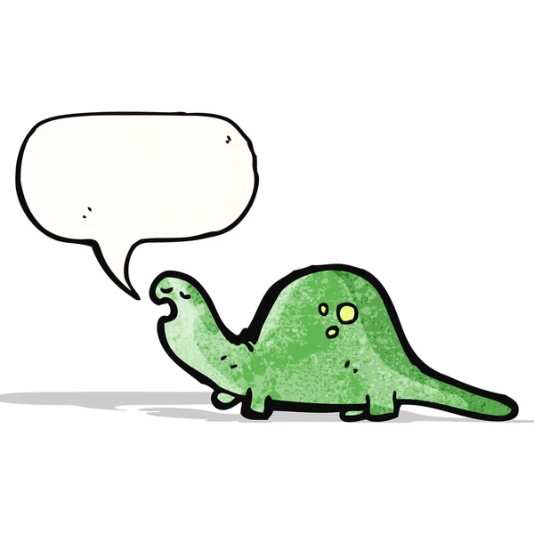 Dinosaure mignon avec bulle de parole — Image vectorielle