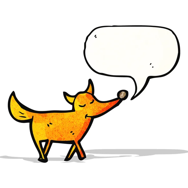 Cartoon fox with speech bubble — Stock Vector