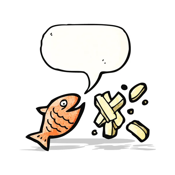 Fish and Chips Cartoon — Stockvektor