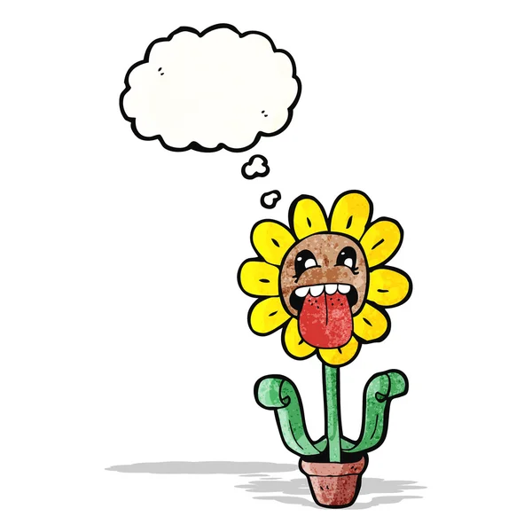 Cartoon zonnebloem — Stockvector