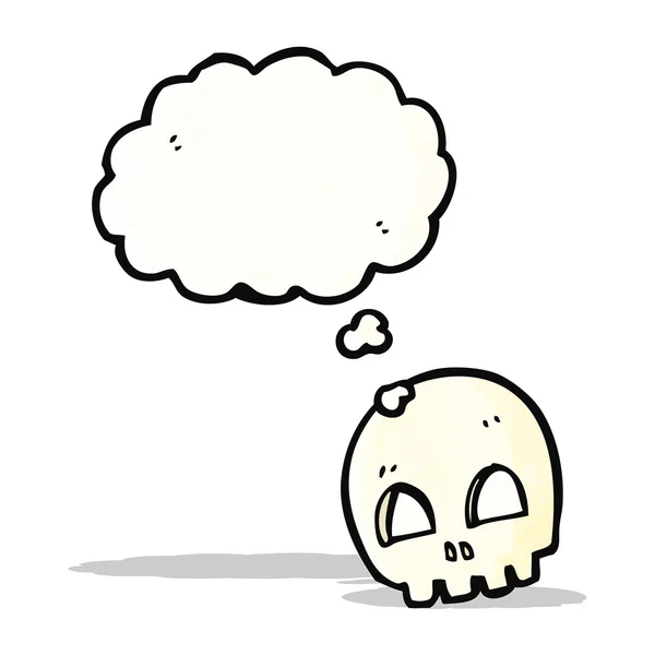 思考バブル漫画の頭骨 — ストックベクタ