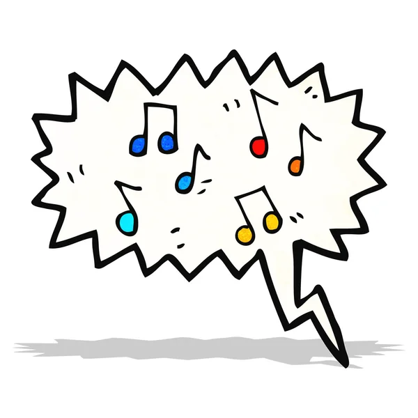 Notas musicales de dibujos animados — Vector de stock