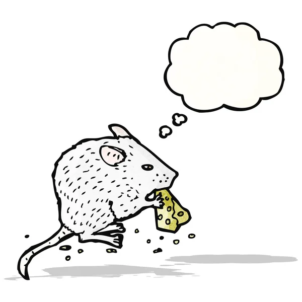 Cartoon white mouse — Stock Vector
