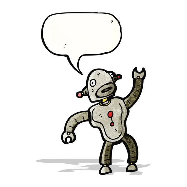 Tanzender Roboter-Cartoon — Stockvektor