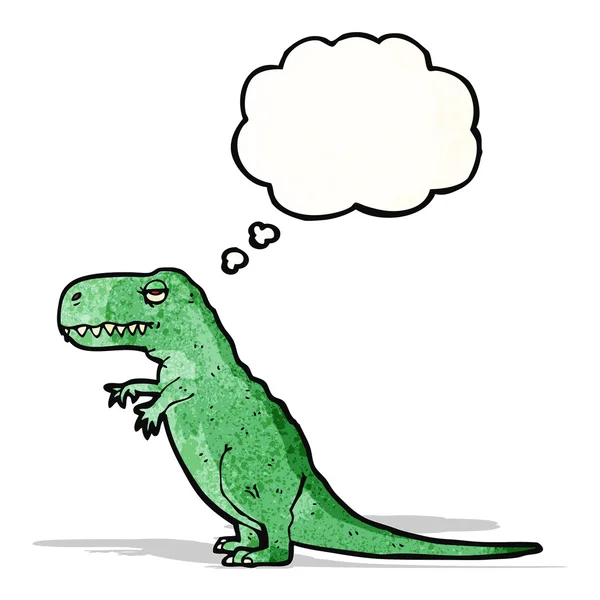 T-rex with thought bubble — Stock Vector