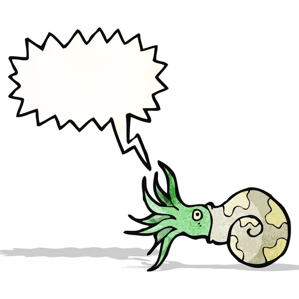 Nautilus squid cartoon — Stock vektor