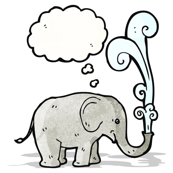 Dibujos animados elefante chorros de agua — Archivo Imágenes Vectoriales