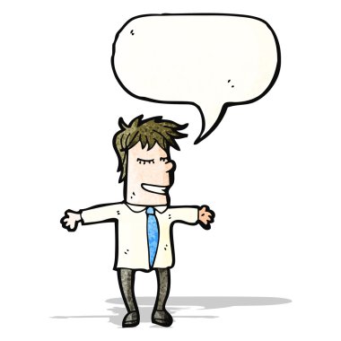çizgi adam ile konuşma balonu